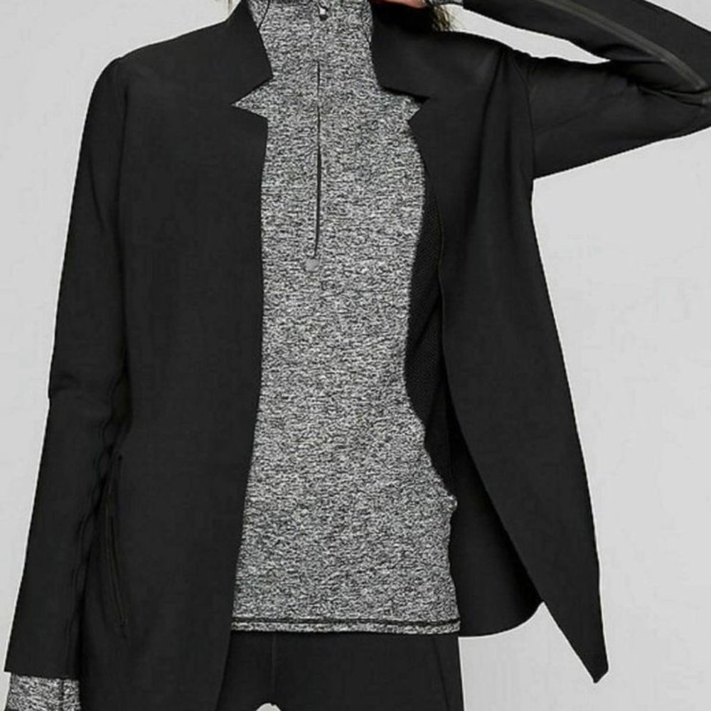Athleta Stellar Blazer Black Jacket Work Active XL